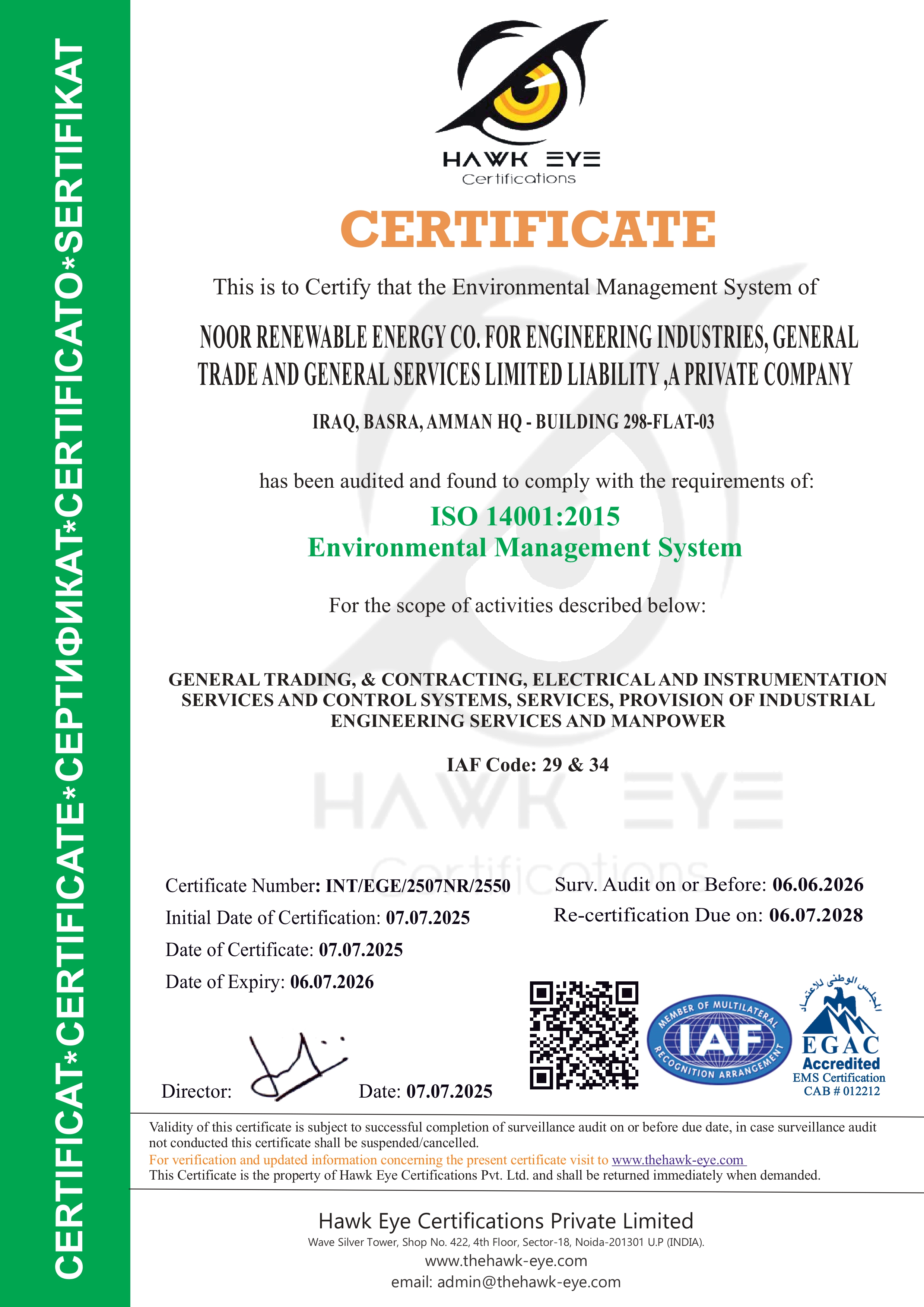 Instrumentation services on site